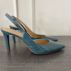 Michael Kors Teal Slingback Heels